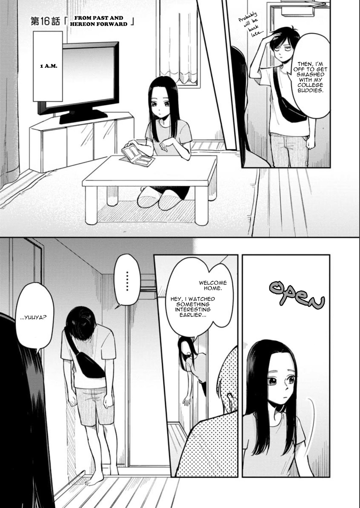 The Two Gets by Tomorrow Too, More or Less. Chapter 16 page 2 - Chapter 16: Kakoto Korekara "From Past to Hereon Forward" Part 1