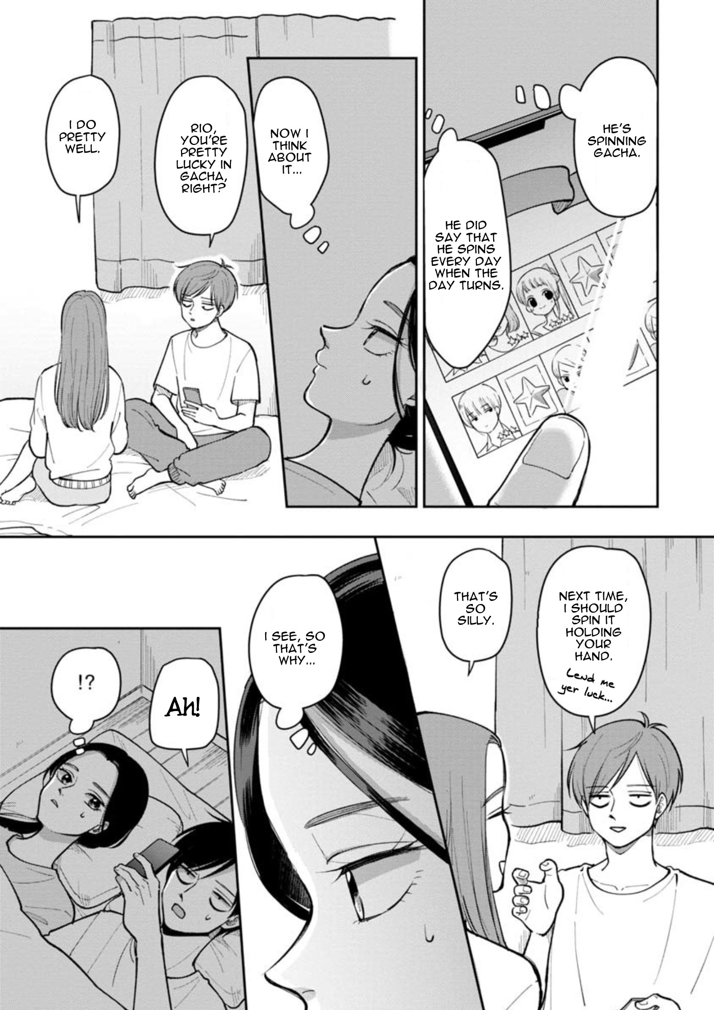 The Two Gets by Tomorrow Too, More or Less. Chapter 20 page 4 - Chapter 20: Te wo Tsunaide "Holding Hands"