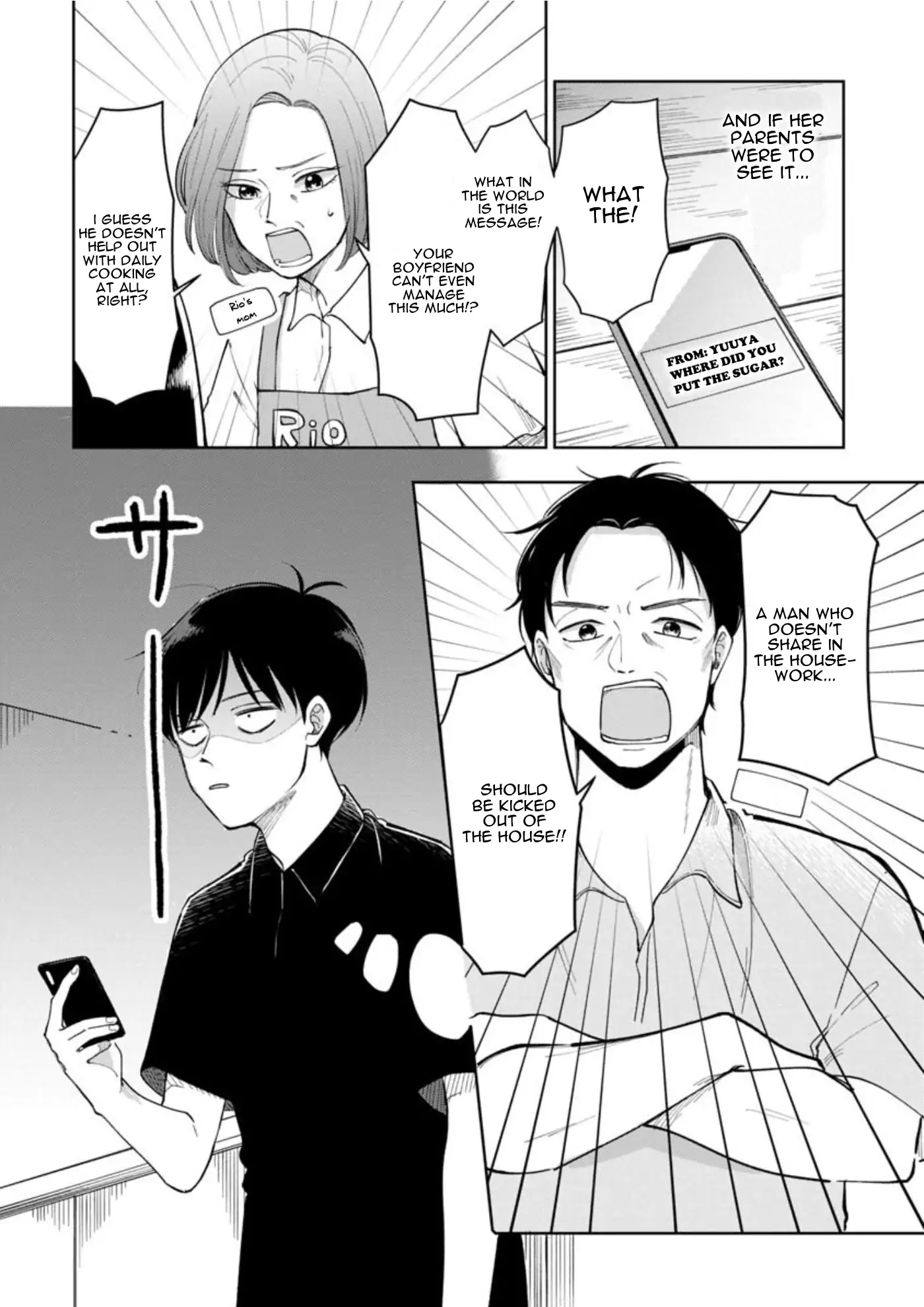 The Two Gets by Tomorrow Too, More or Less. Chapter 7 page 3 - Chapter 7: Rusuban no Hi "Day for Staying at Home"