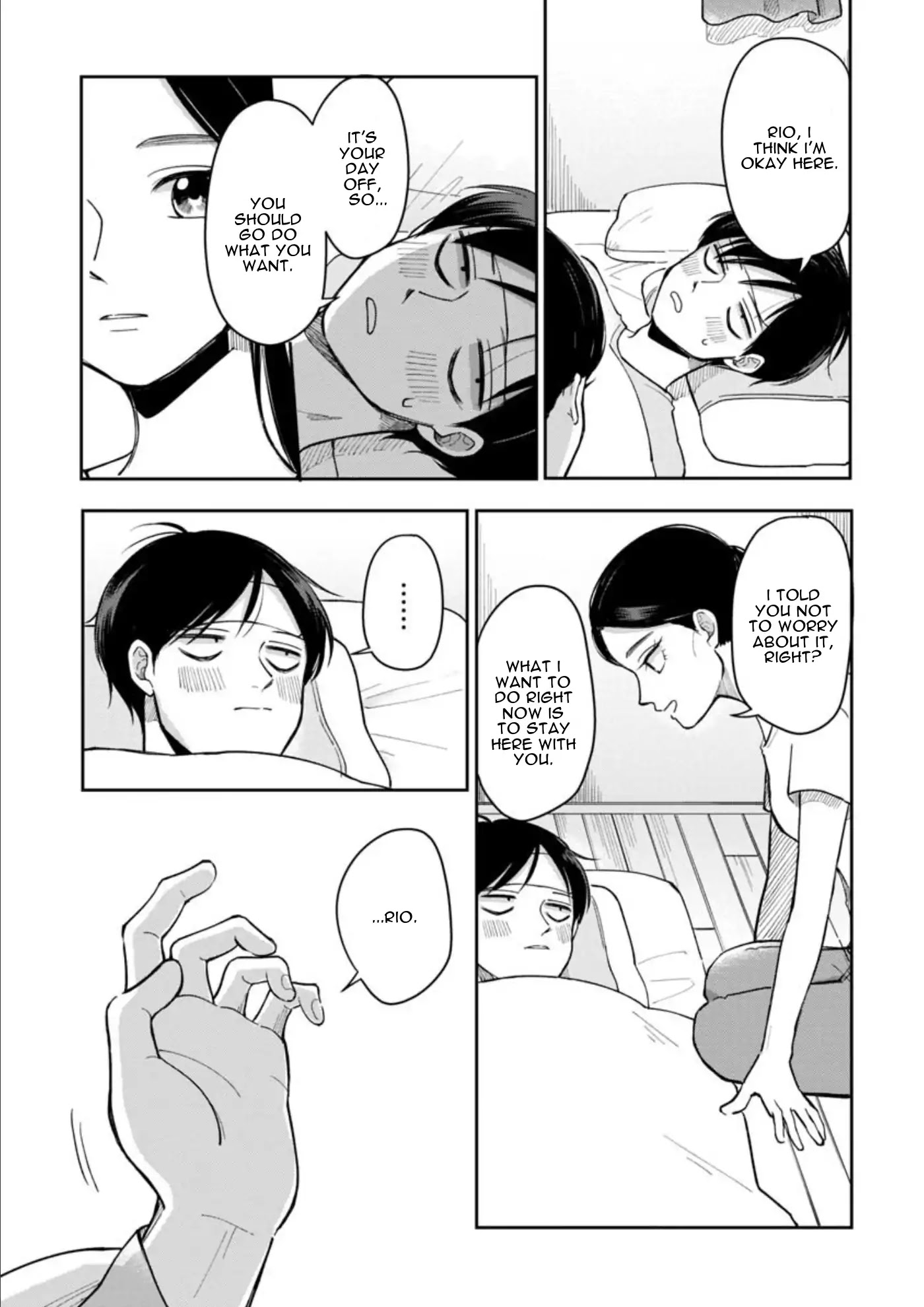 The Two Gets by Tomorrow Too, More or Less. Chapter 9 page 8 - Chapter 9: Sorenarini, Kanbyou "Nursing Him, More or Less"
