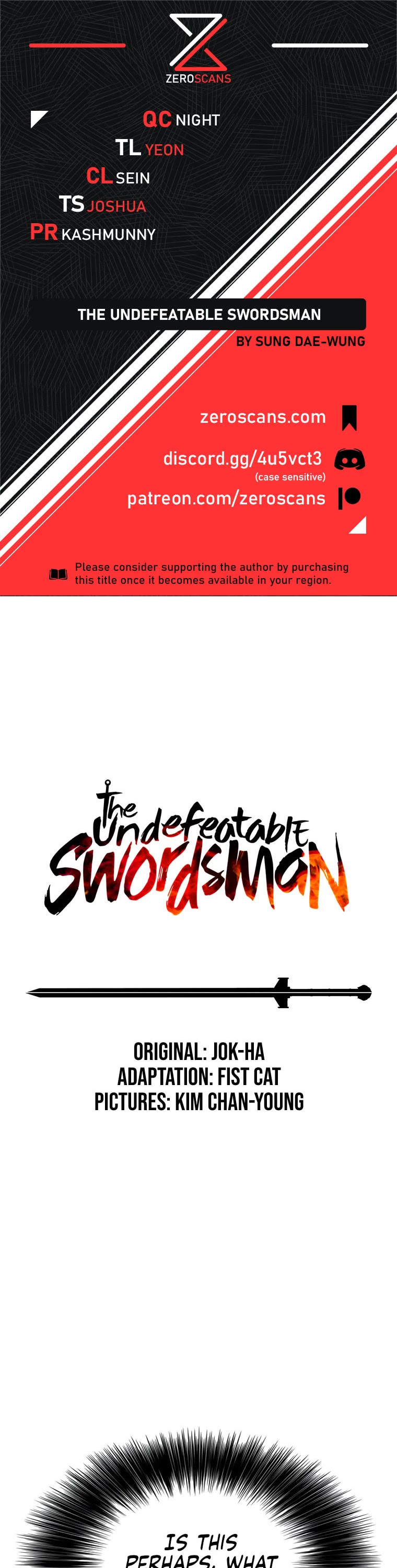 The Undefeatable Swordsman Chapter 134 page 1 - Chapter 134