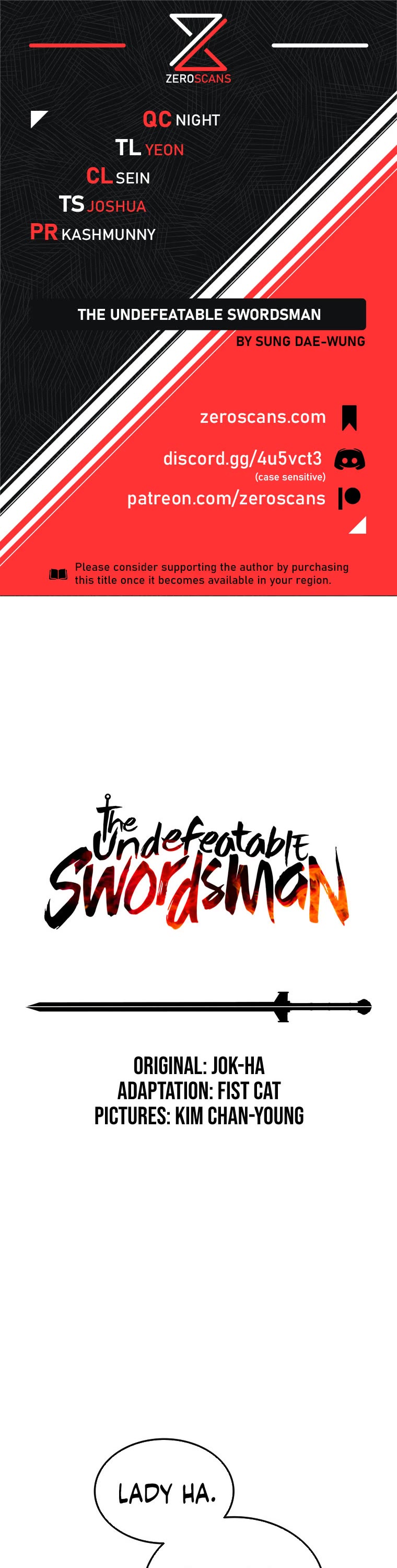 The Undefeatable Swordsman Chapter 138 page 1 - Chapter 138
