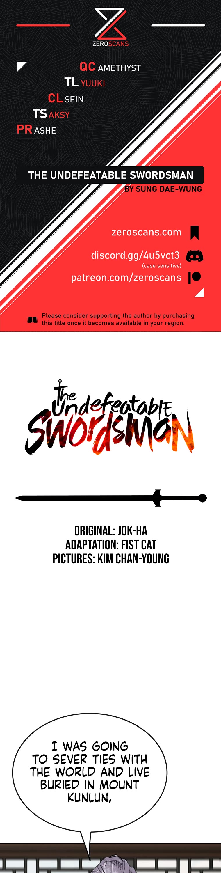 The Undefeatable Swordsman Chapter 153 page 1 - Chapter 153