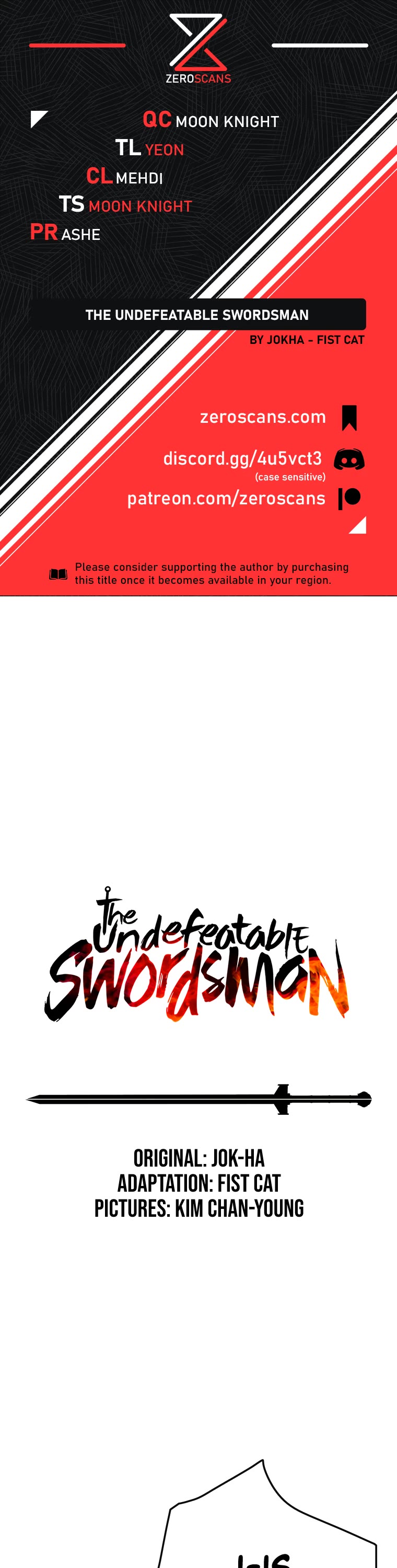 The Undefeatable Swordsman Chapter 160 page 1 - Chapter 160