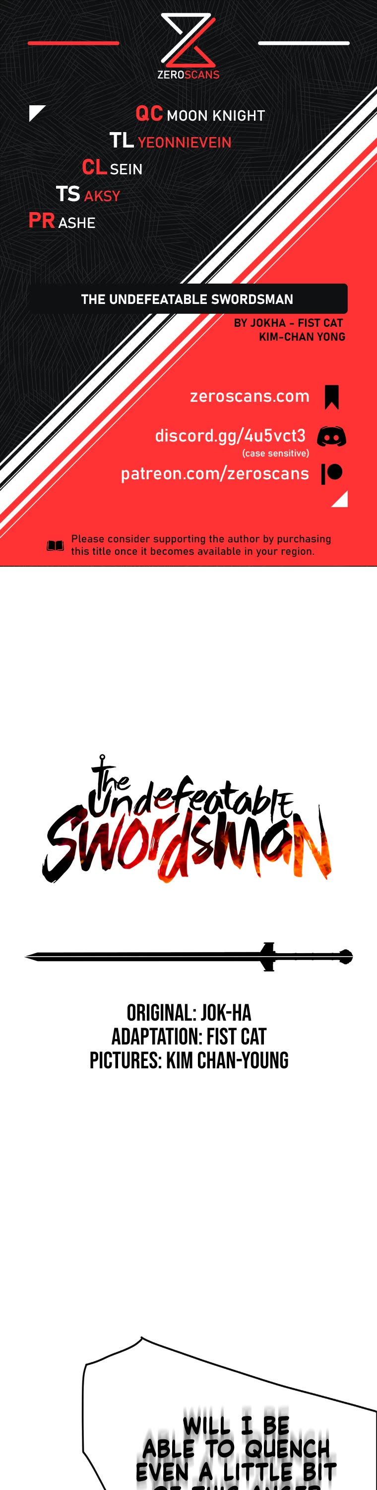 The Undefeatable Swordsman Chapter 161 page 1 - Chapter 161