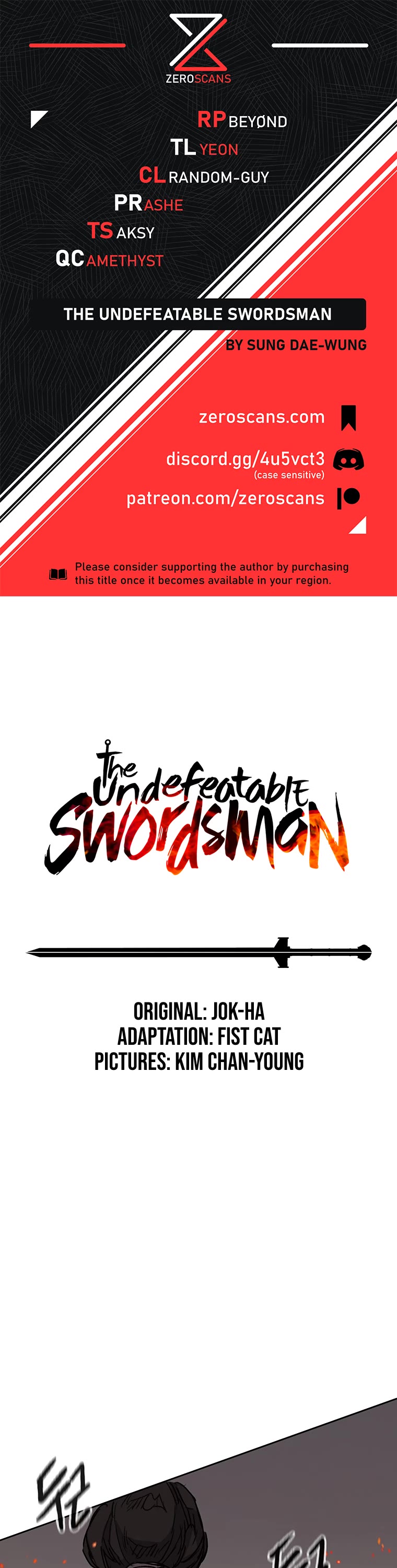 The Undefeatable Swordsman Chapter 172 page 1 - Chapter 172
