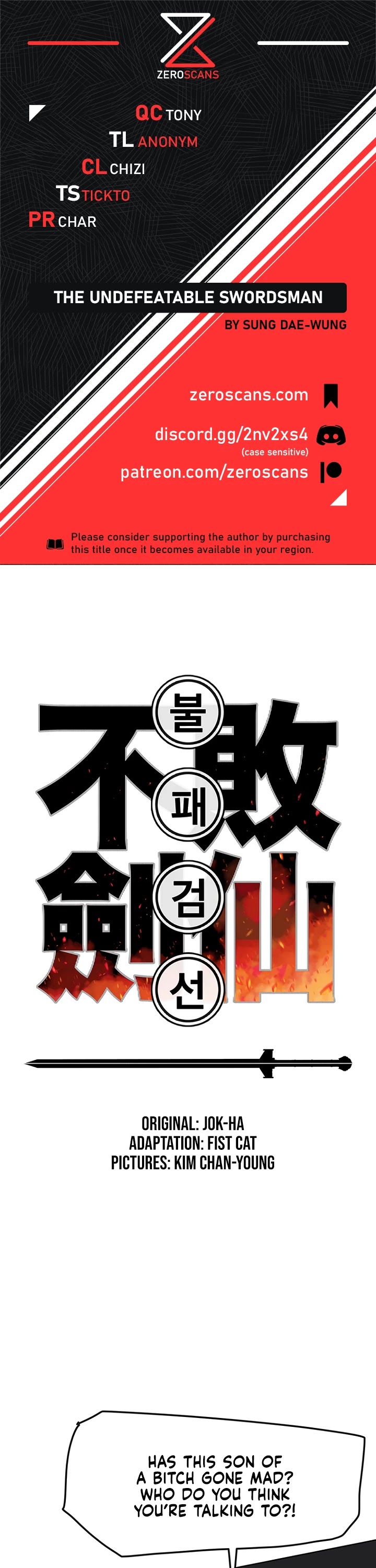 The Undefeatable Swordsman Chapter 35 page 1 - Chapter 35