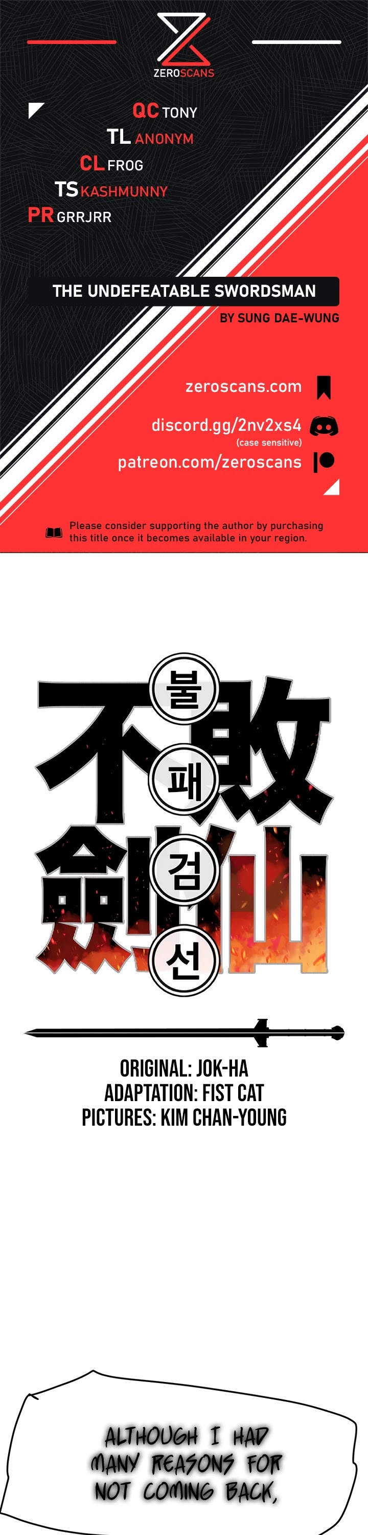 The Undefeatable Swordsman Chapter 43 page 1 - Chapter 43