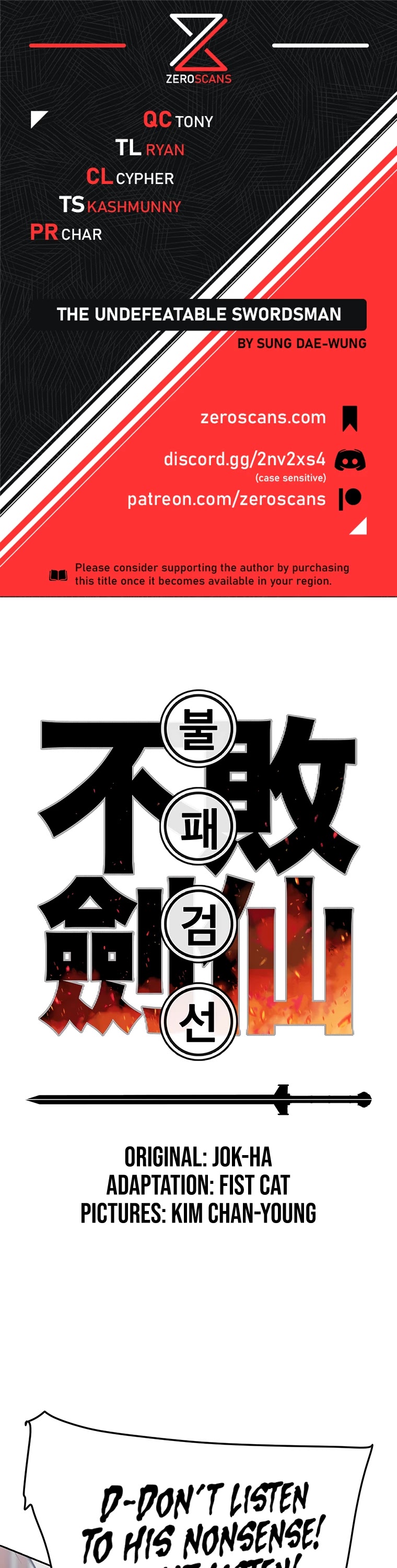 The Undefeatable Swordsman Chapter 79 page 1 - Chapter 79