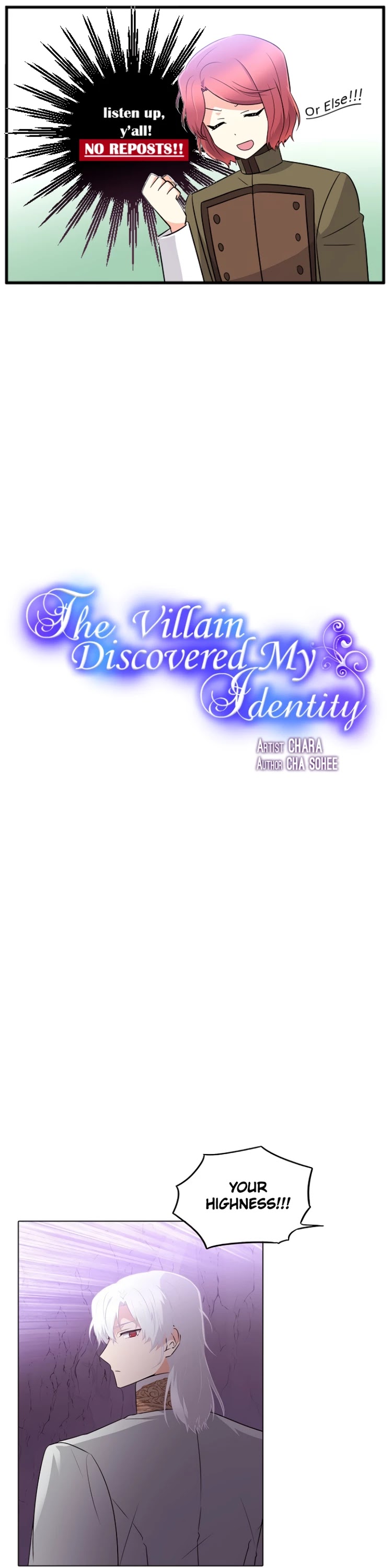 The Villain Discovered My Identity Chapter 11 page 1 - Chapter 11