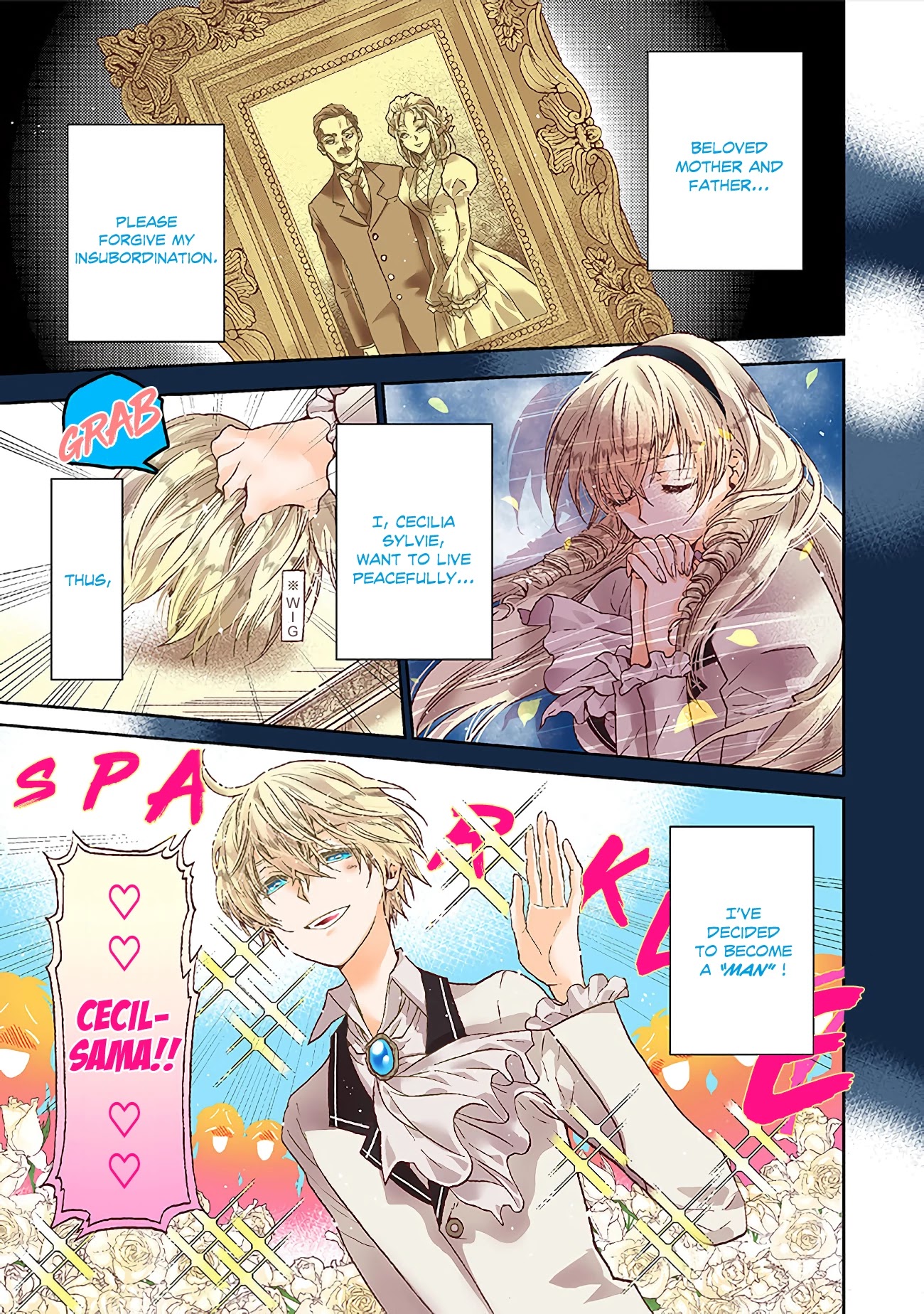 The Villainess, Cecilia Silvie, Doesn't Want to Die, so She Decided to Cross-dress! Chapter 1.1 page 2 - Chapter 1.1: Chap 1.1 (Full)