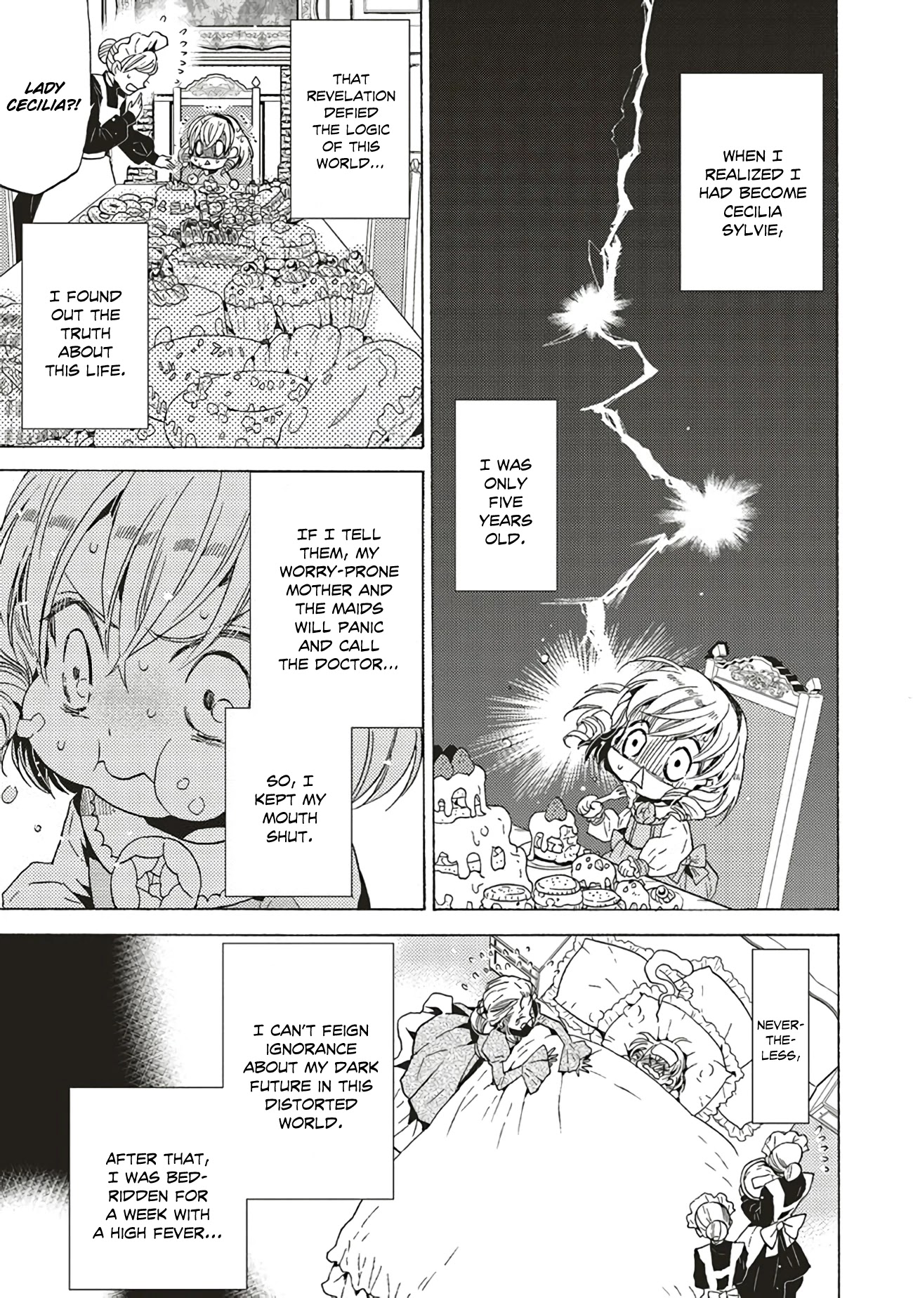 The Villainess, Cecilia Silvie, Doesn't Want to Die, so She Decided to Cross-dress! Chapter 1.1 page 4 - Chapter 1.1: Chap 1.1 (Full)