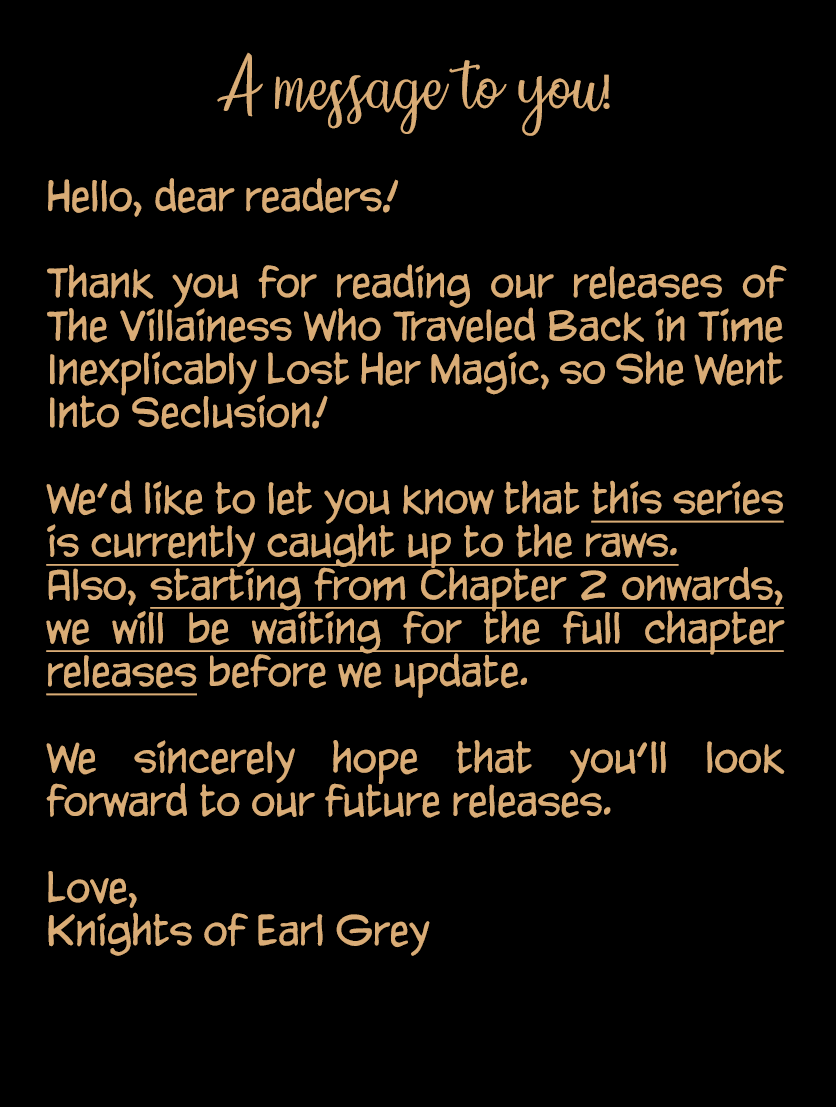The Villainess Who Traveled Back in Time Inexplicably Lost Her Magic, so She Went Into Seclusion Chapter 1 page 34 - Chapter 1