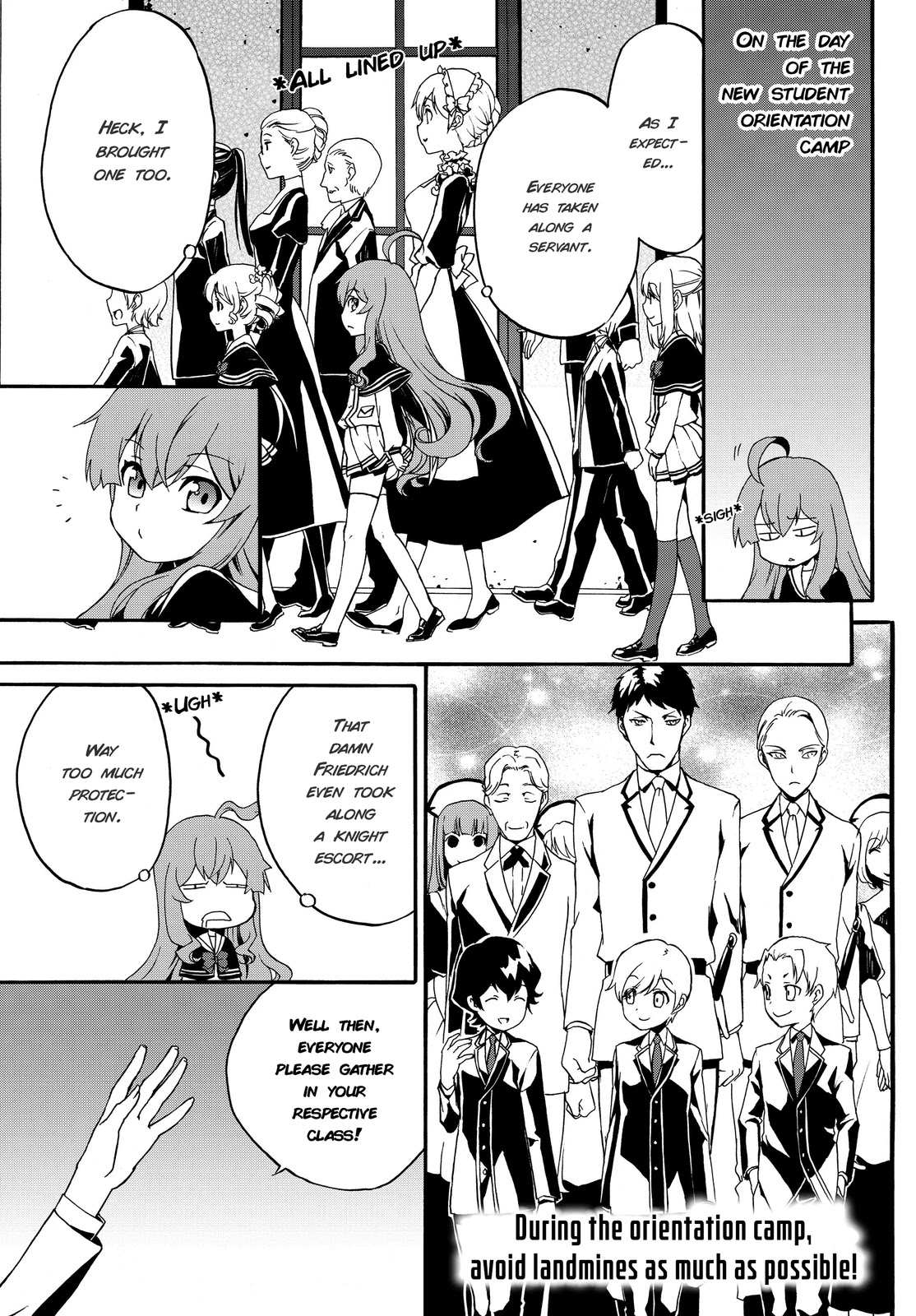 The Villainess Will Crush Her Destruction End Through Modern Firepower Chapter 24 page 1 - Chapter 24: New Student Orientation (First part)