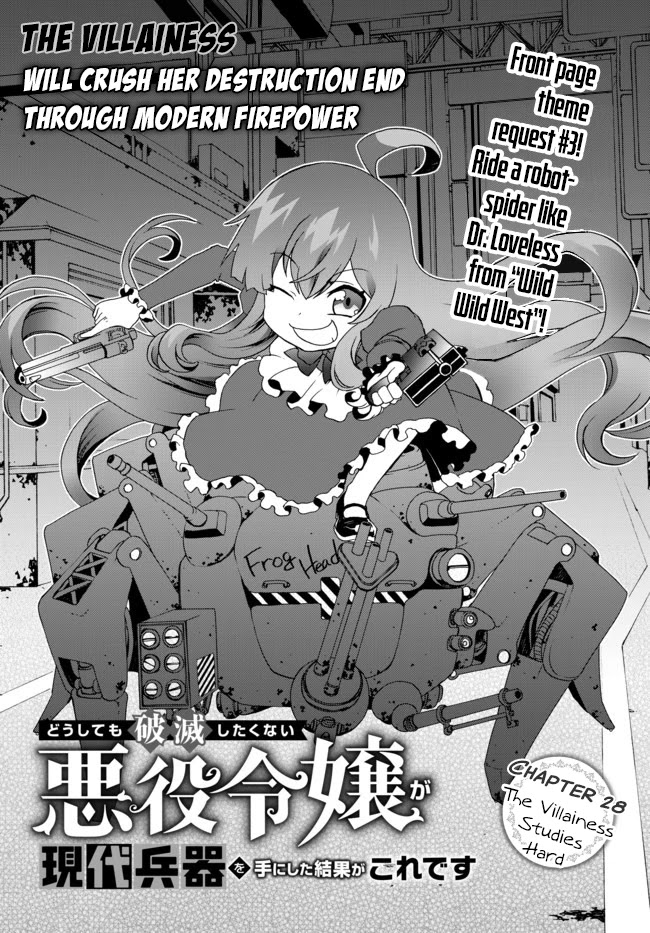 The Villainess Will Crush Her Destruction End Through Modern Firepower Chapter 28 page 1 - Chapter 28: The Villainess Studies Hard