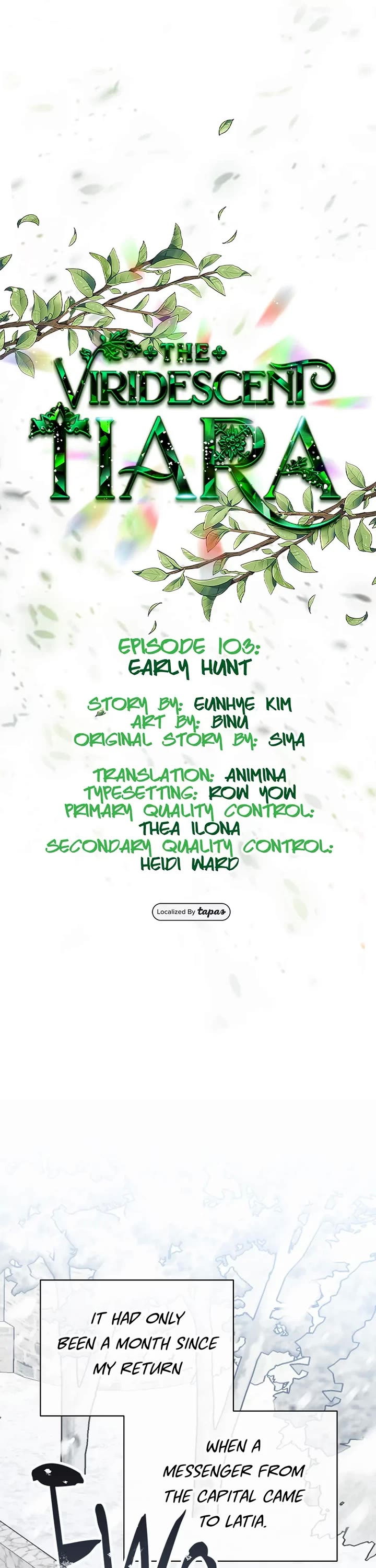 The Viridescent Crown Chapter 103 page 1 - Chapter 103: Early Hunt