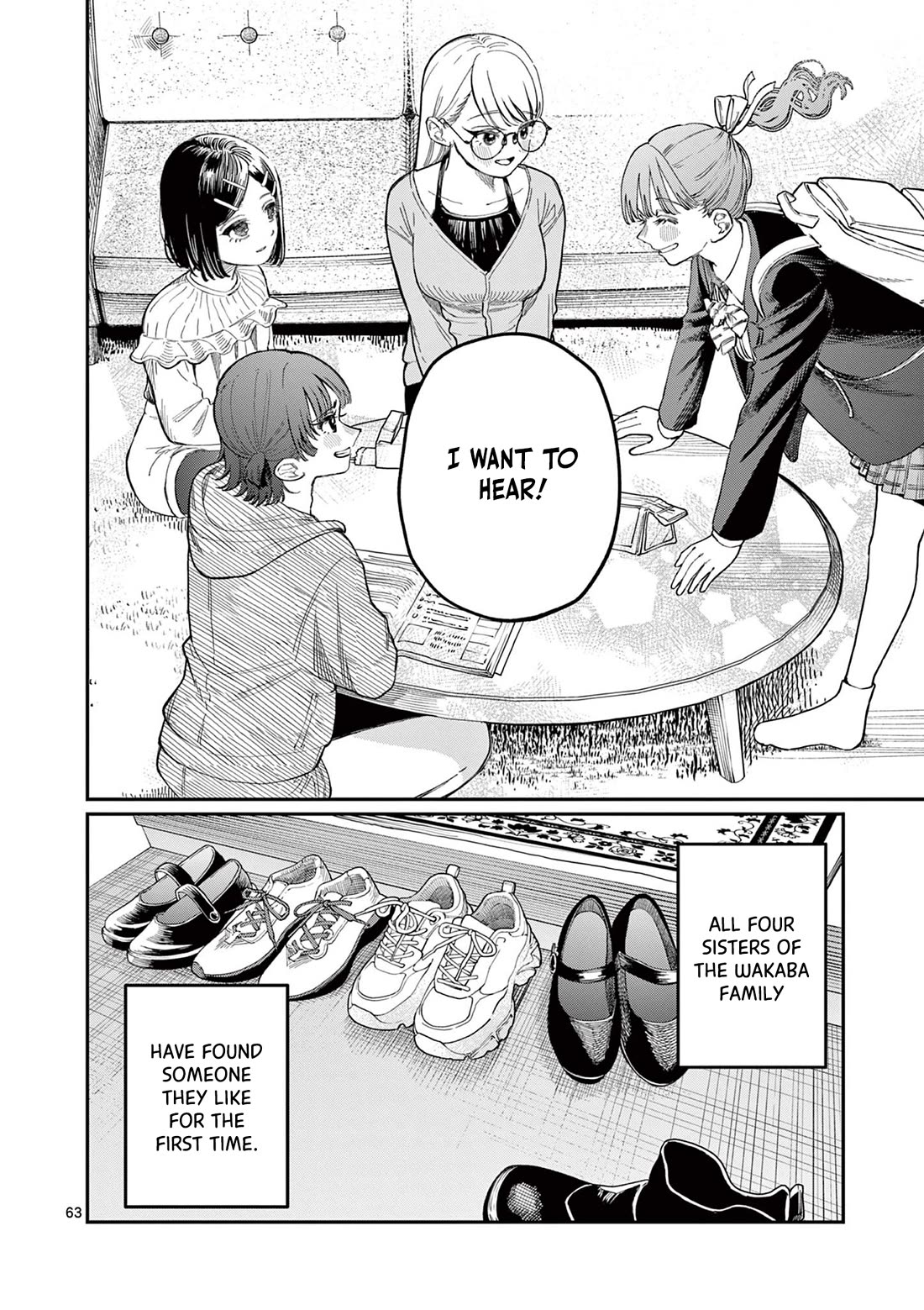 The Wakaba Home's Blue Loves Chapter 1 page 62 - Chapter 1: Four Sisters and Unrequited Love