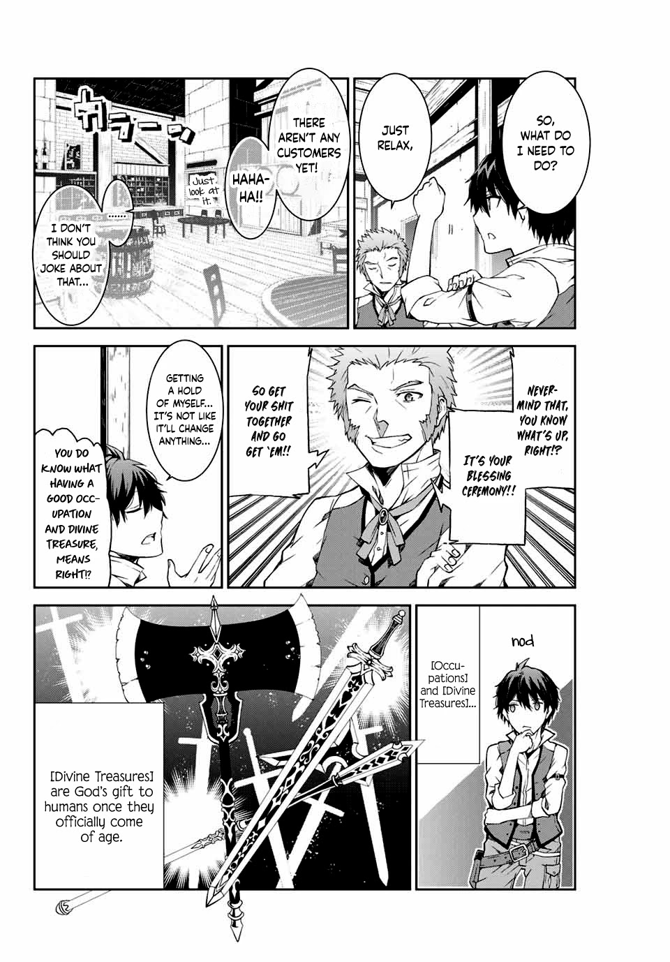 The Weakest Occupation "Blacksmith," but It's Actually the Strongest Chapter 1 page 10 - Chapter 1: Blessing Ceremony