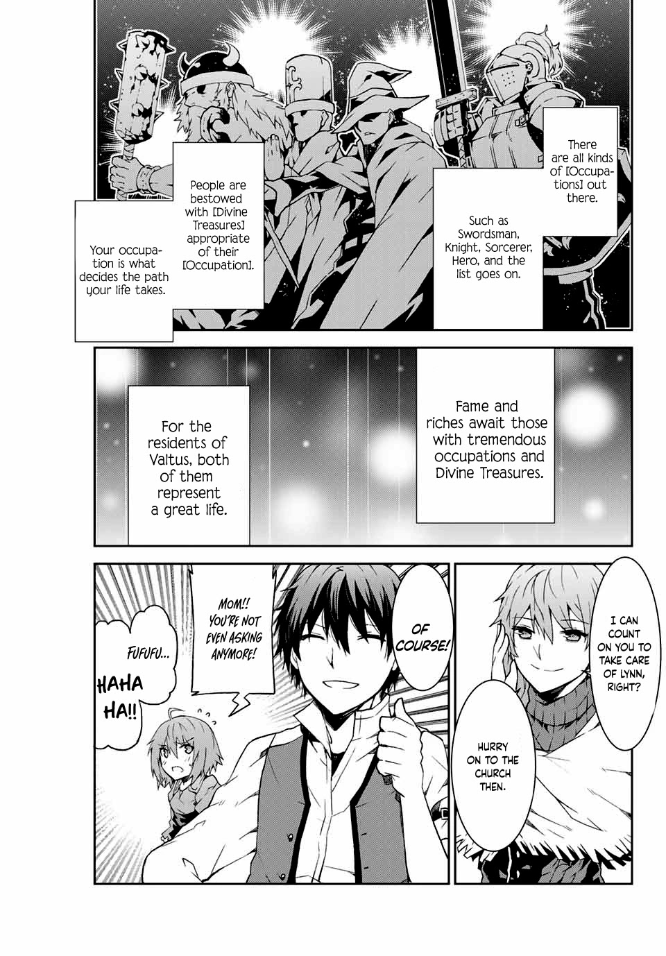 The Weakest Occupation "Blacksmith," but It's Actually the Strongest Chapter 1 page 11 - Chapter 1: Blessing Ceremony