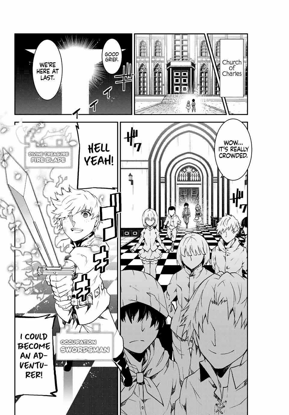The Weakest Occupation "Blacksmith," but It's Actually the Strongest Chapter 1 page 18 - Chapter 1: Blessing Ceremony