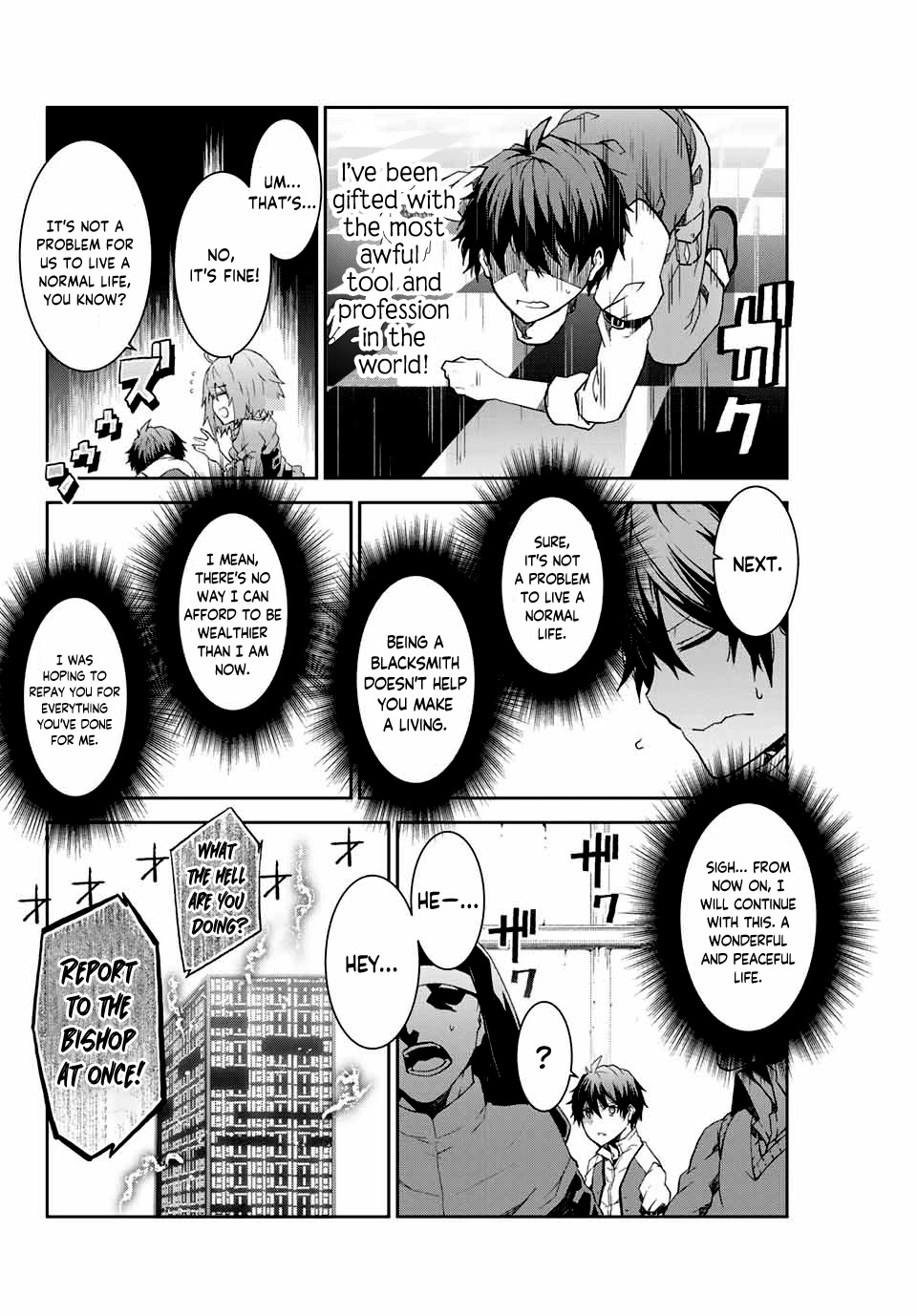 The Weakest Occupation "Blacksmith," but It's Actually the Strongest Chapter 1 page 24 - Chapter 1: Blessing Ceremony