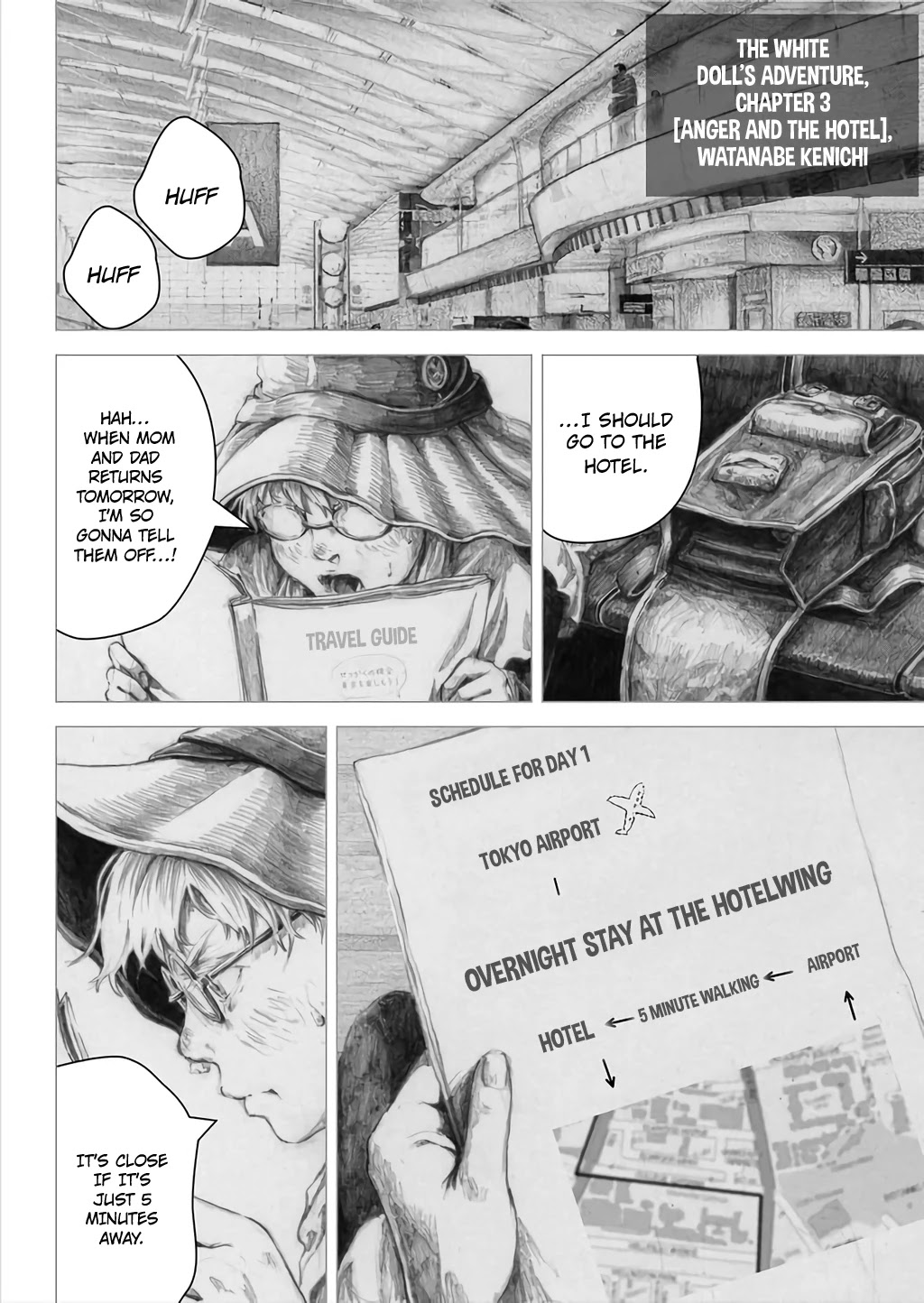 The White Doll's Adventure Chapter 3 page 4 - Chapter 3: Anger and The Hotel