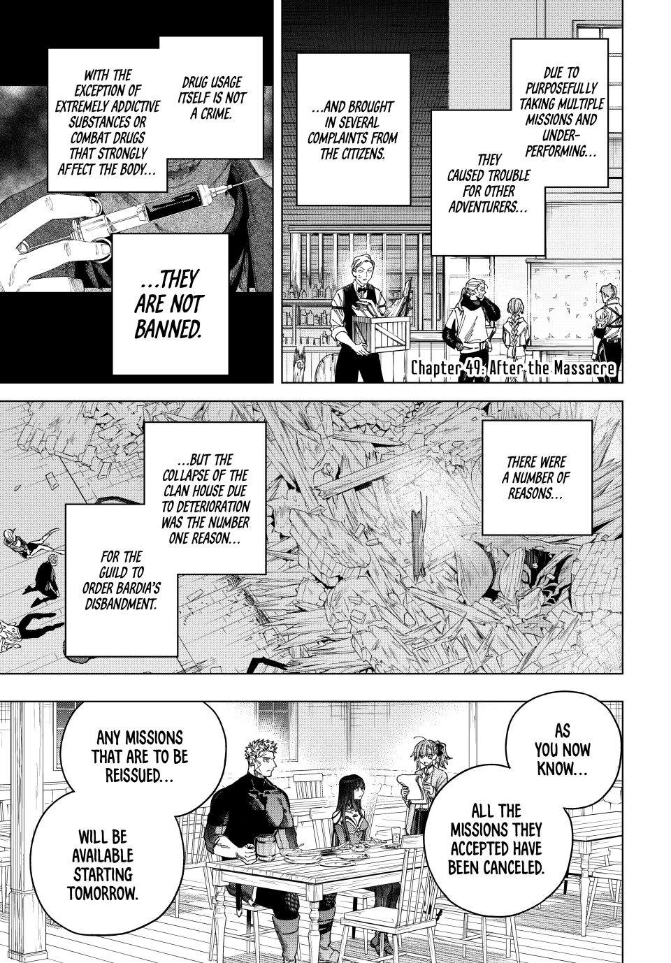 The Witch and the Mercenary Chapter 49 page 1 - Chapter 49: After the Massacre