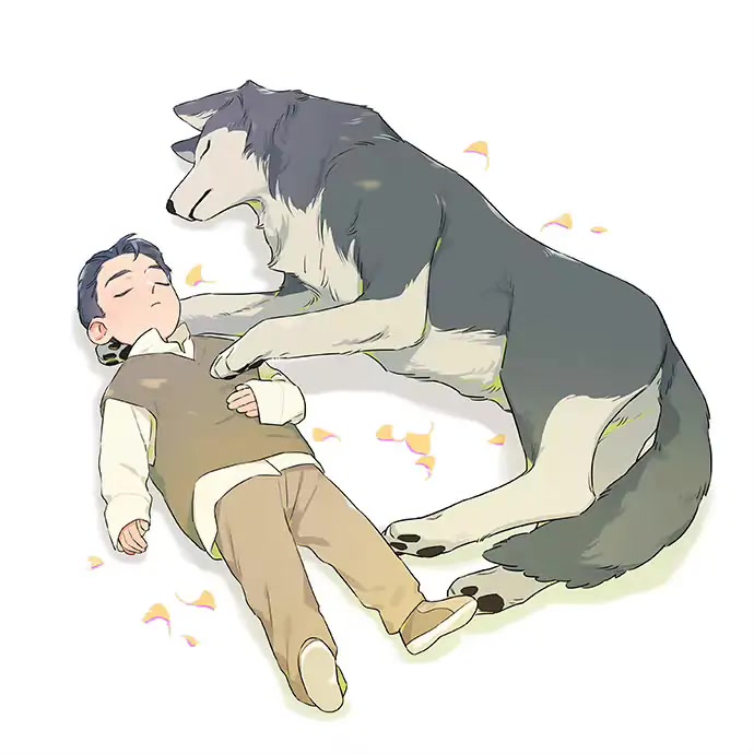 The Wolf That Picked Something Up Chapter 95.5 page 4 - Chapter 95.5: (Pictures) Sleeping Kids and Wolves