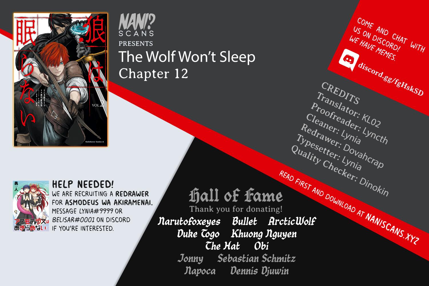 The Wolf Won't Sleep Chapter 12 page 1 - Chapter 12