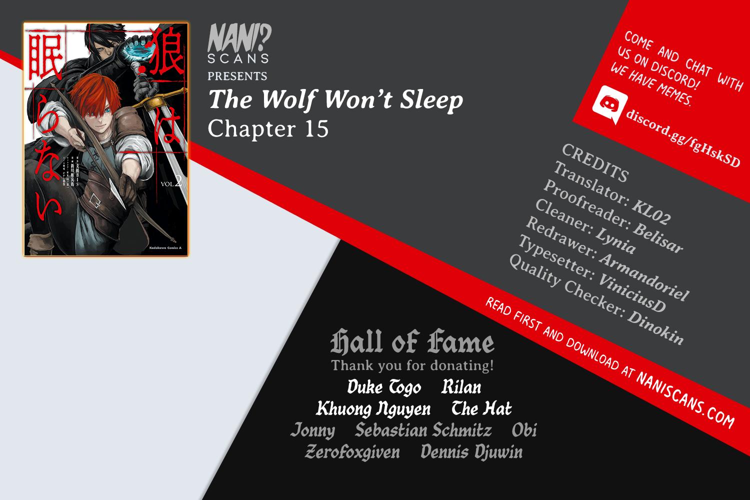 The Wolf Won't Sleep Chapter 15 page 1 - Chapter 15