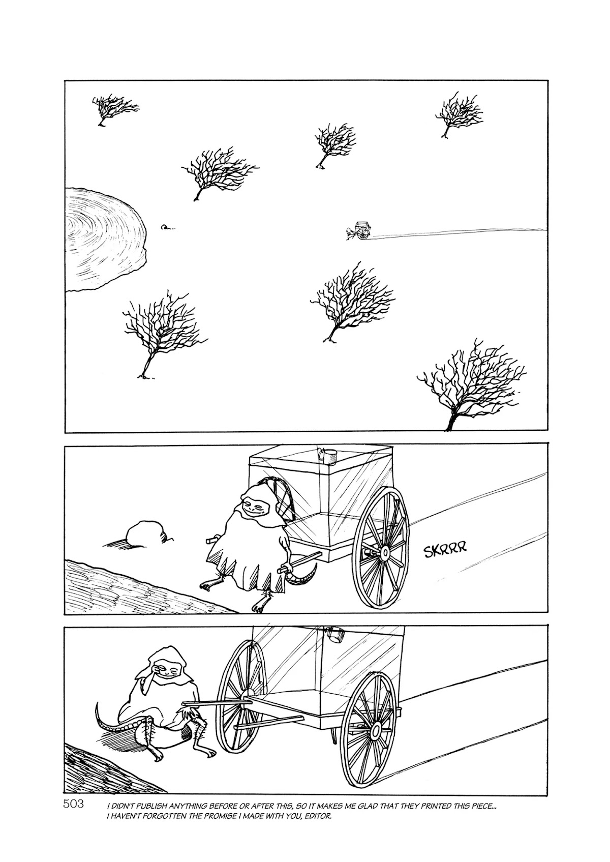 The Wooden-Mortared Kingdom - Garo 20th Anniversary Memorial Issue Chapter 28 page 3 - Chapter 28: Traveller to the North [Yoshida Shouichi]