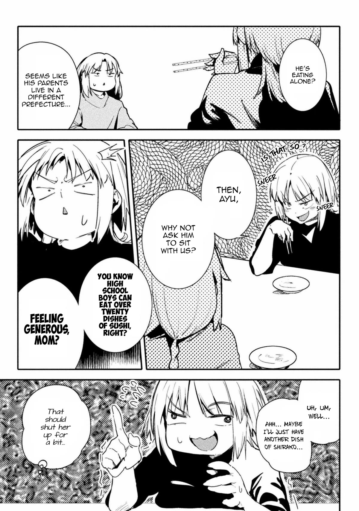 The World of Moral Reversal Chapter 37 page 13 - Chapter 37: Listen, Kid. When It Comes to Conveyor Belt Sushi... Become Someone Who Can Eat Conveyor Belt Sushi Whenever You Want.