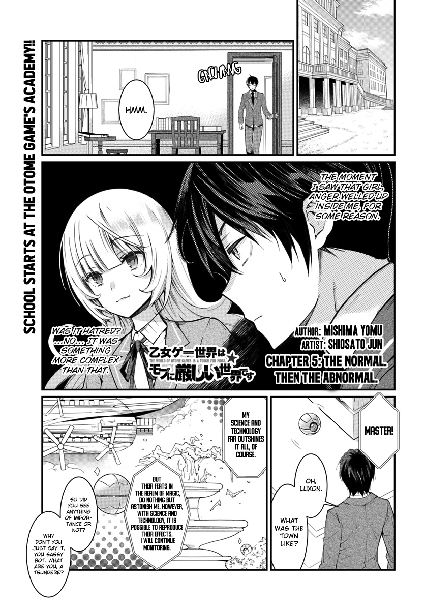 The World of Otome Games is Tough for Mobs Chapter 5 page 2 - Chapter 5: The Normal. Then The Abnormal.