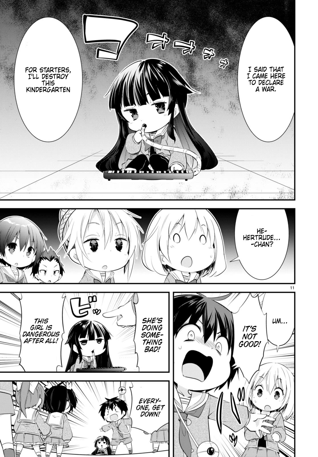 The World of Otome Games Kindergarten is Tough for Mobs Chapter 17 page 11 - Chapter 17: Declaration of war! The transfer student is the evil princess?