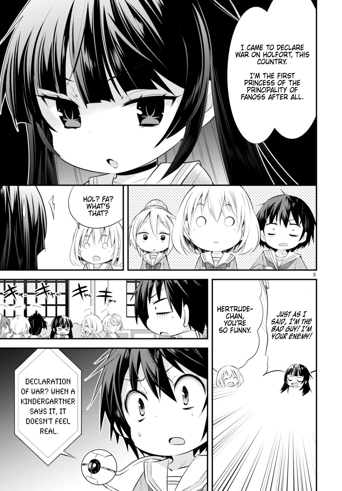 The World of Otome Games Kindergarten is Tough for Mobs Chapter 17 page 3 - Chapter 17: Declaration of war! The transfer student is the evil princess?