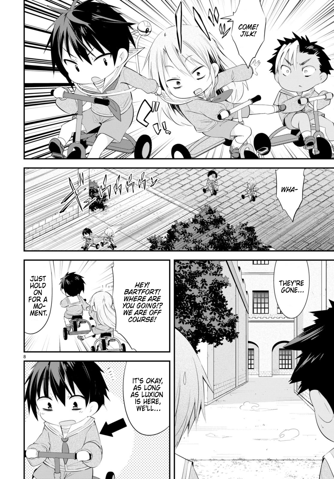 The World of Otome Games Kindergarten is Tough for Mobs Chapter 9 page 8 - Chapter 9: Intense Battle, Tricycle Race