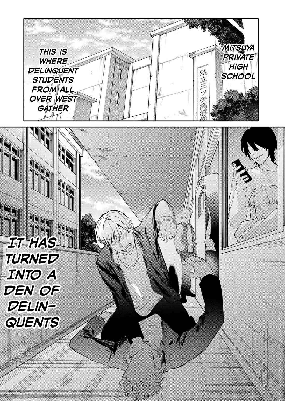 The Young Lady in a Delinquent High School Chapter 1 page 3 - Chapter 1: A graceful transfer student
