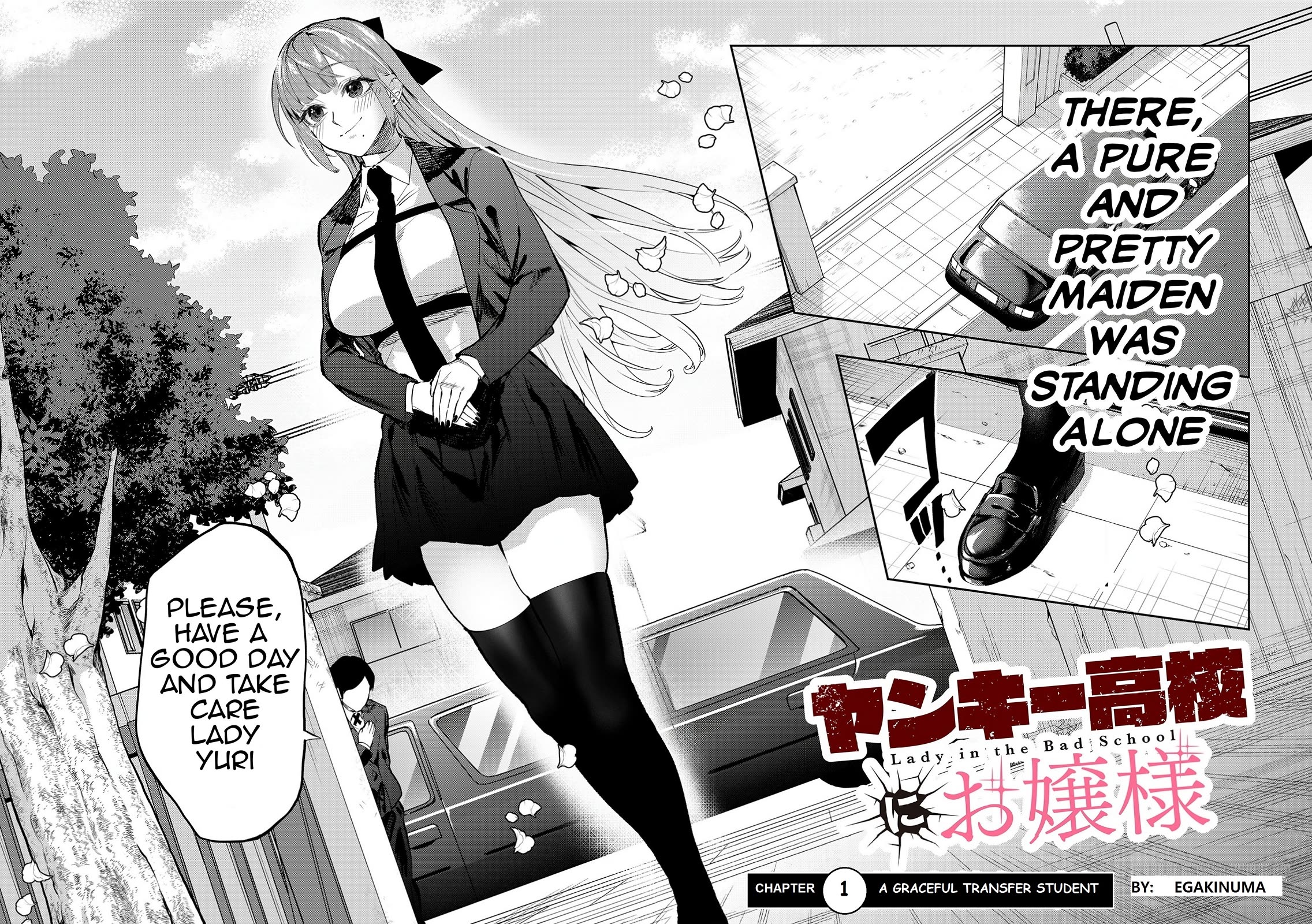 The Young Lady in a Delinquent High School Chapter 1 page 4 - Chapter 1: A graceful transfer student