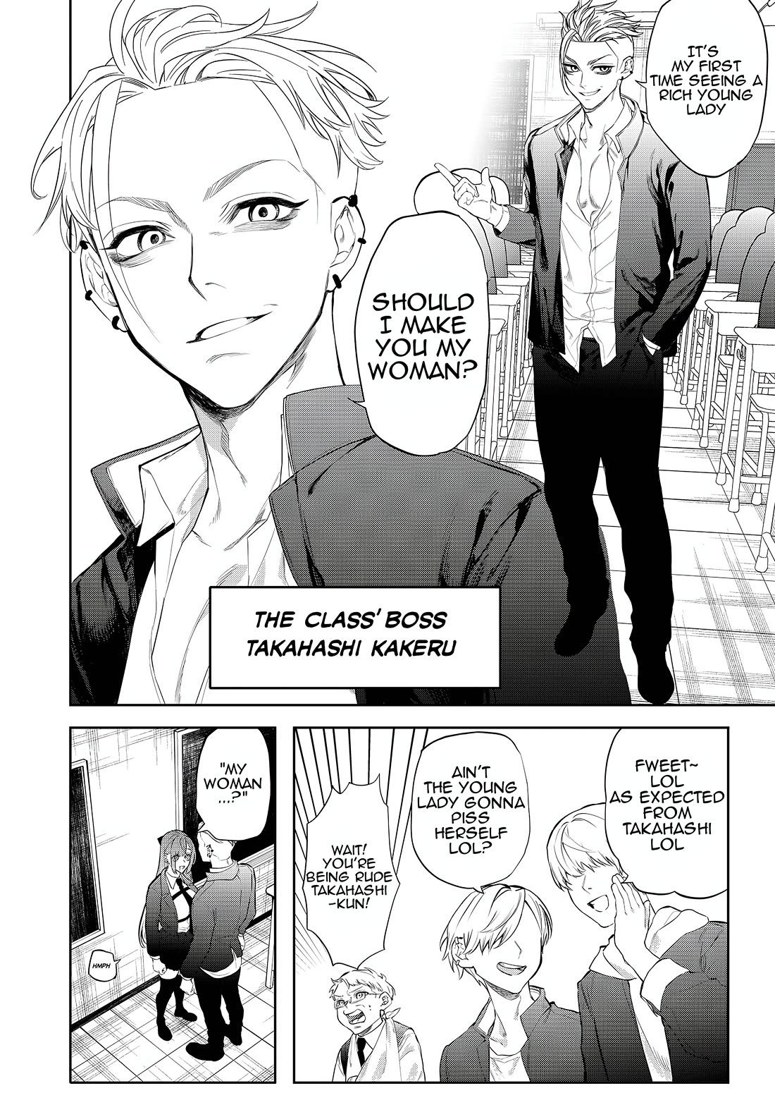 The Young Lady in a Delinquent High School Chapter 1 page 7 - Chapter 1: A graceful transfer student