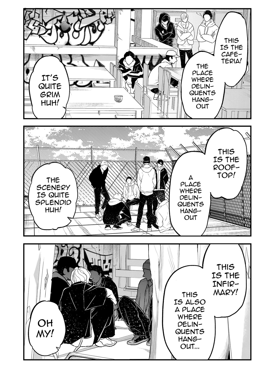 The Young Lady in a Delinquent High School Chapter 4 page 6 - Chapter 4: An exciting school tour