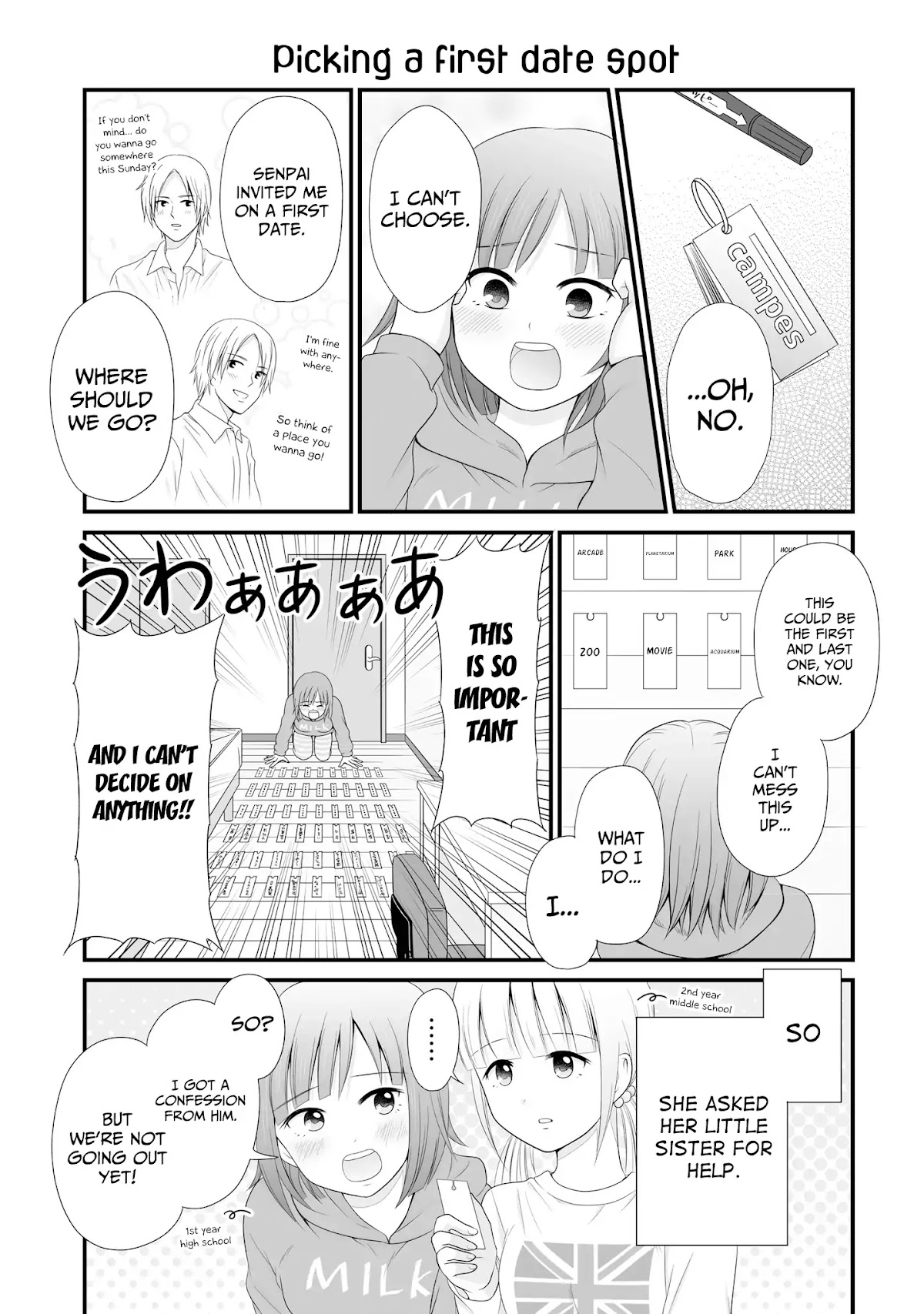 These Are Tiny Problems If You Compare Them to the Universe Chapter 10 page 1 - Chapter 10: Picking a first date spot