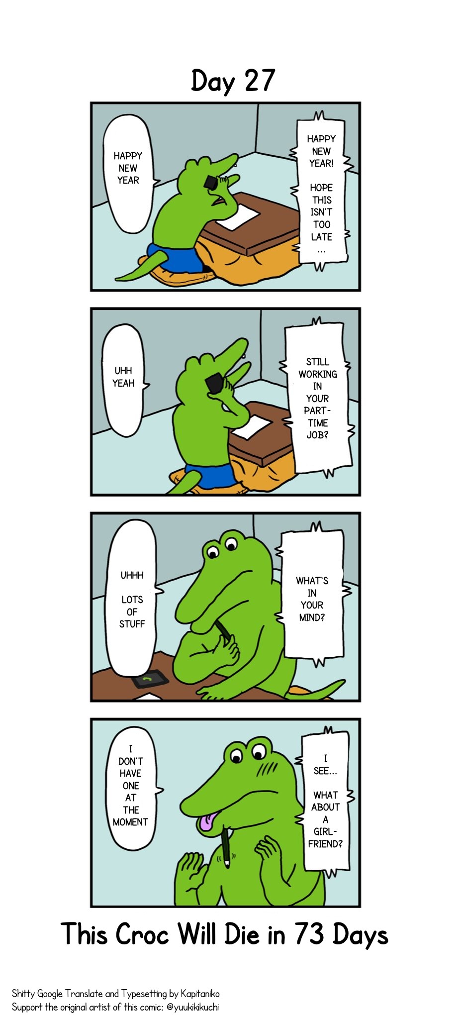 This Croc Will Die In 100 Days Chapter 27 page 1 - Chapter 27: Day 27