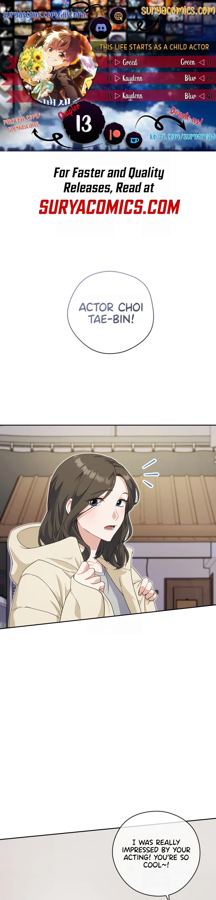 This Life Starts as a Child Actor Chapter 13 page 1 - Chapter 13