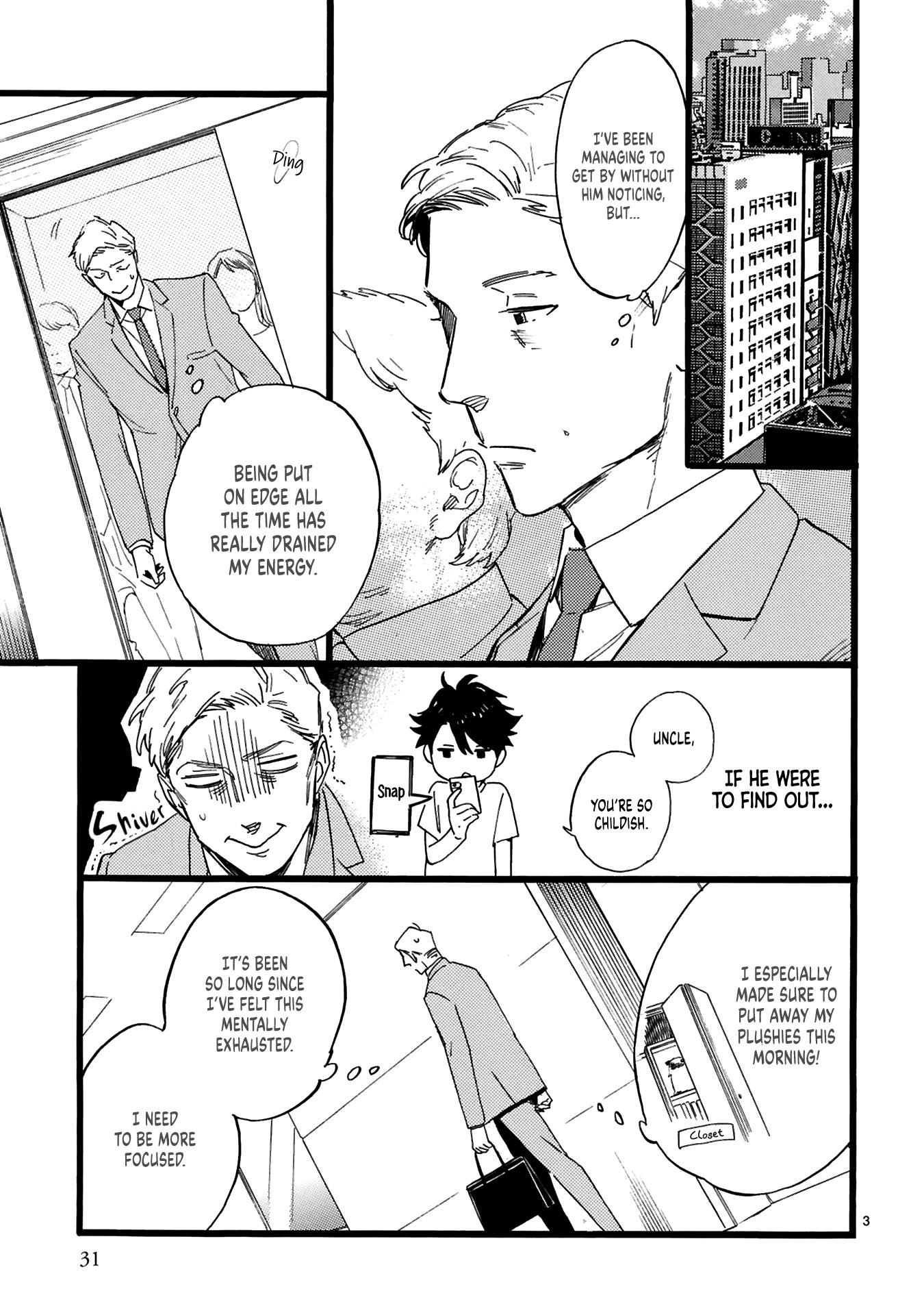 This Uncle Likes Cute Things Chapter 2 page 5 - Chapter 2: Manager Oji uses the power of cuteness to self-motivate