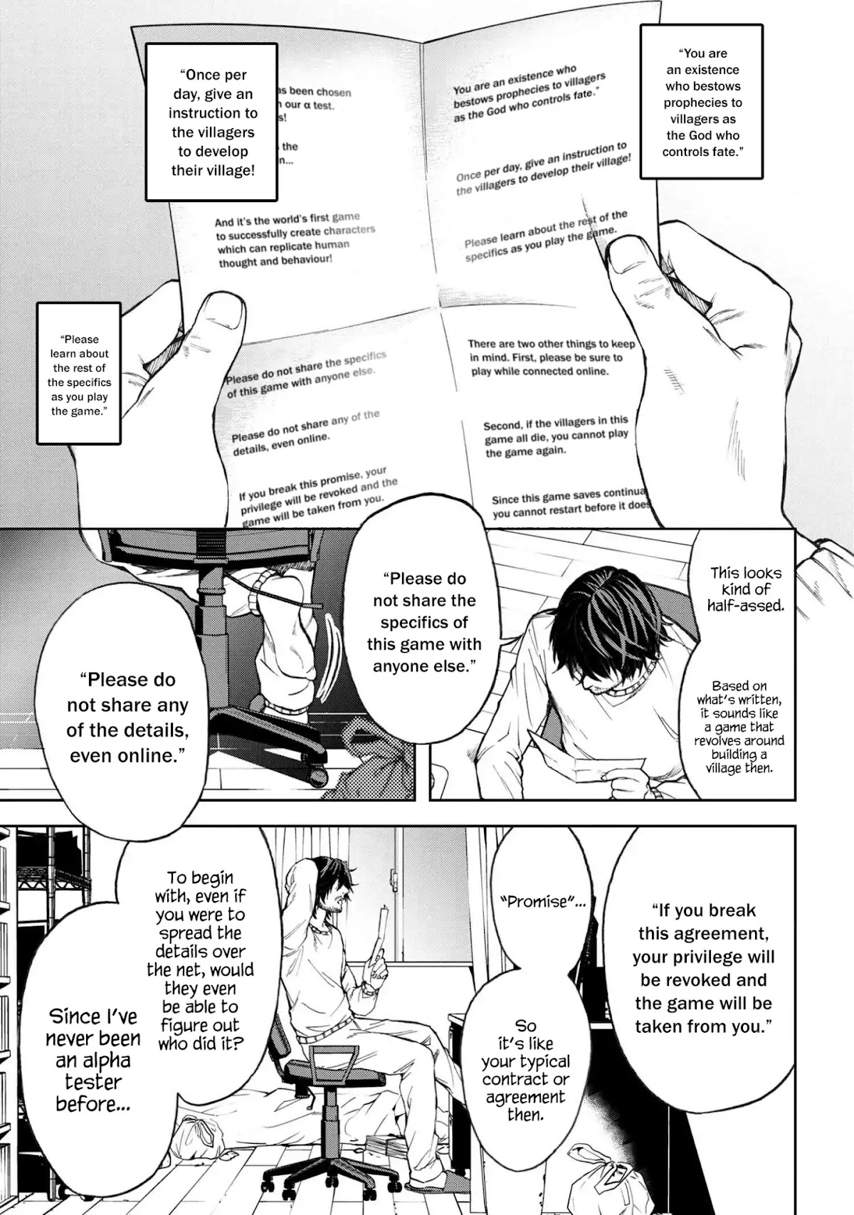 This Village Sim NPC Could Only Be Human Chapter 1.1 page 11 - Chapter 1.1 - 1.2