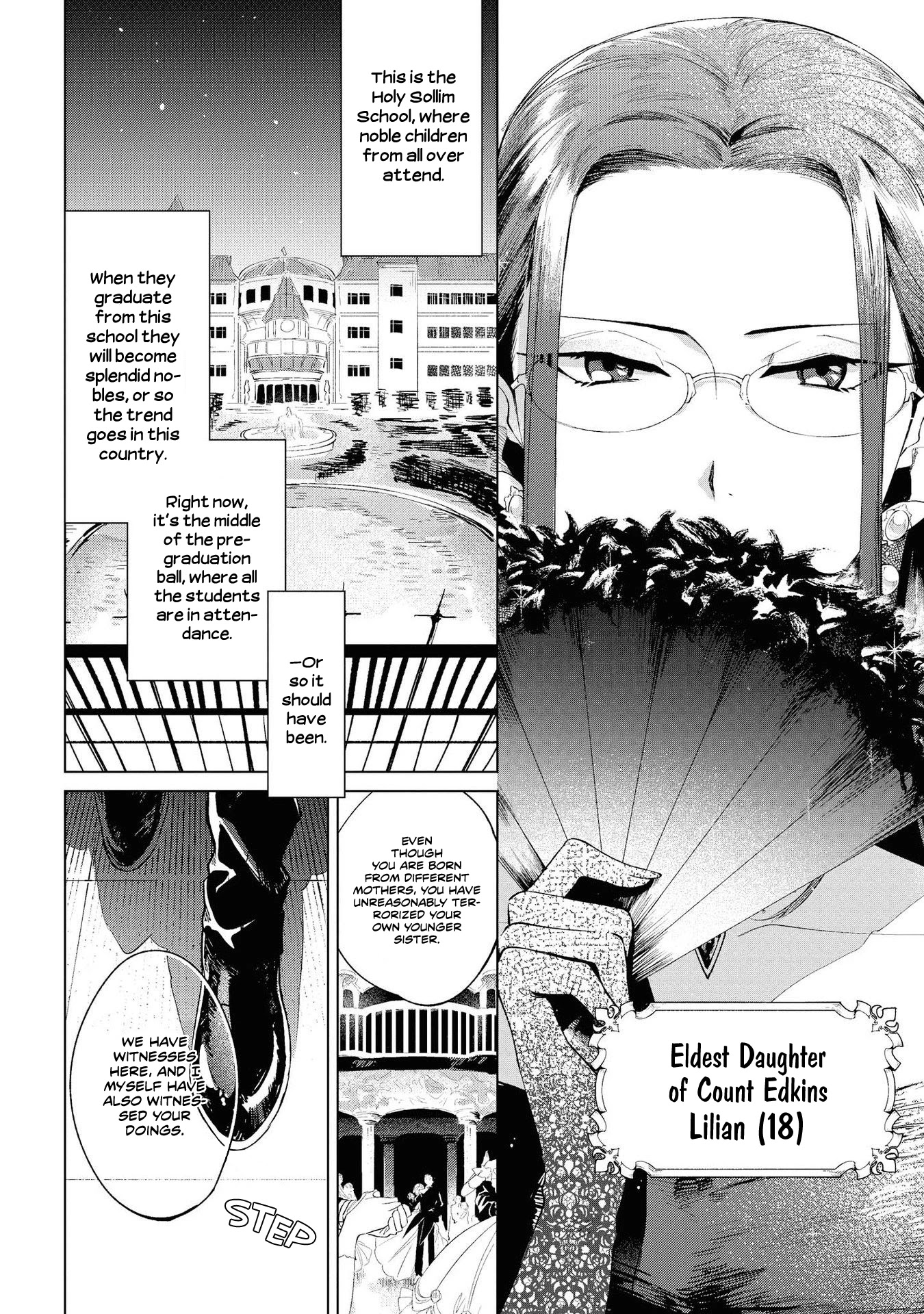 Though I May Be a Villainess, I'll Show You I Can Obtain Happiness! Chapter 1.2 page 7 - Vol.1 Chapter 2: The Tale of the Noble Girl who will go to a Monastery after her Engagement Annulment