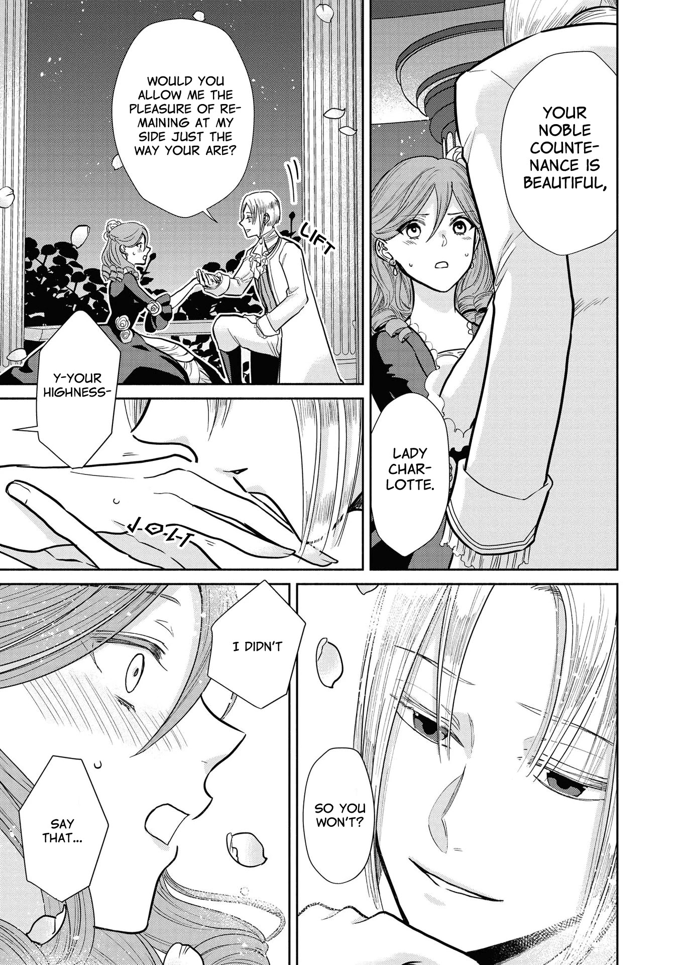 Though I May Be a Villainess, I'll Show You I Can Obtain Happiness! Chapter 1.5 page 23 - Vol.1 Chapter 5: The Villainess Trifles with the Second Prince's First Love