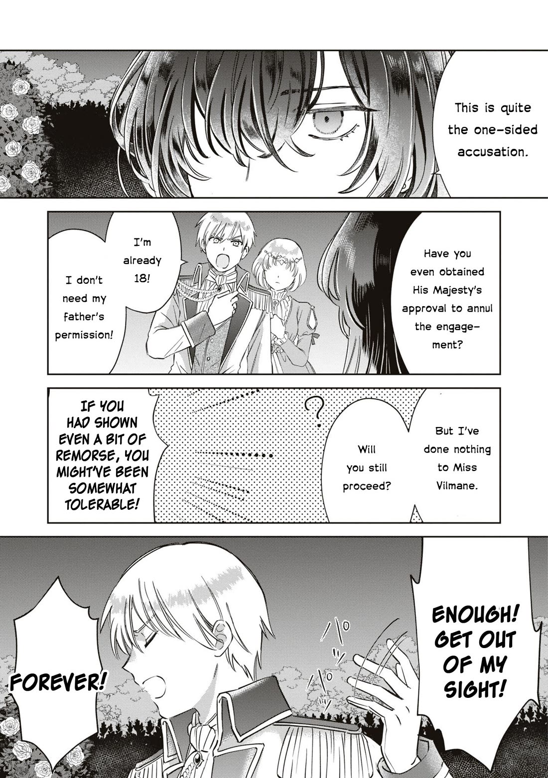 Though I May Be a Villainess, I'll Show You I Can Obtain Happiness! Chapter 10.3 page 8 - Vol.10 Chapter 3: The Veil Princess Smiles at Night: The Real Reason She Hid Her Face