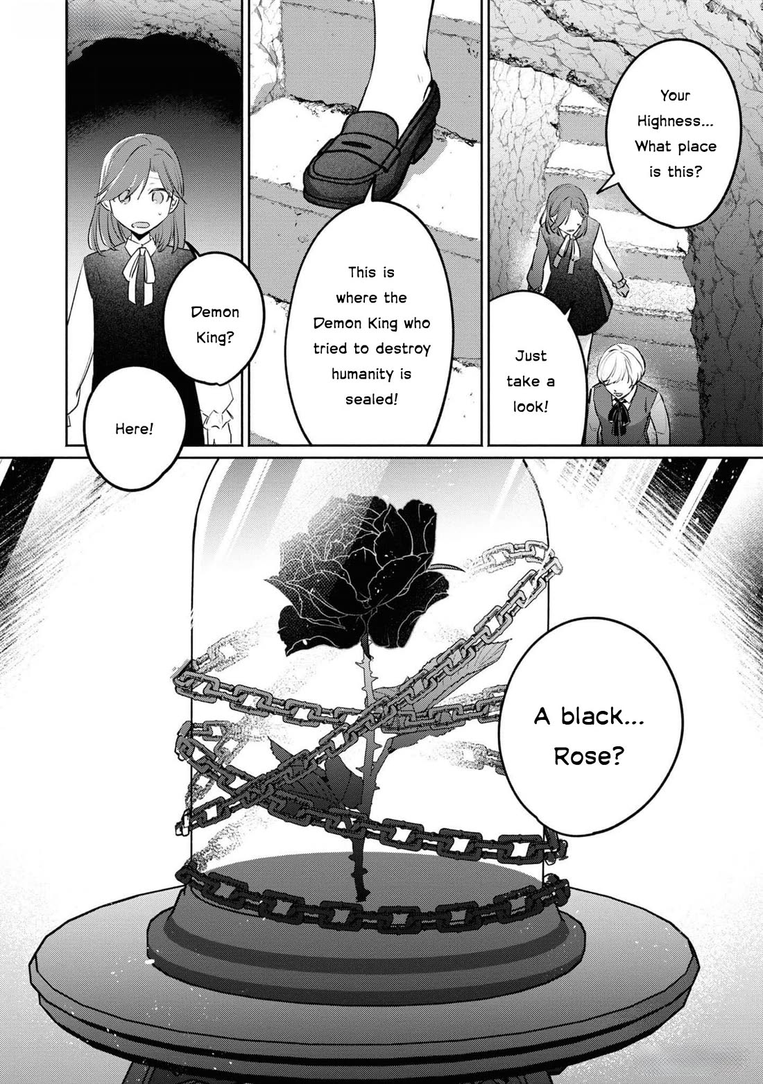 Though I May Be a Villainess, I'll Show You I Can Obtain Happiness! Chapter 11.4 page 12 - Vol.11 Chapter 4: The Scarlet Villainess Dyes the Rose of Pitch Black