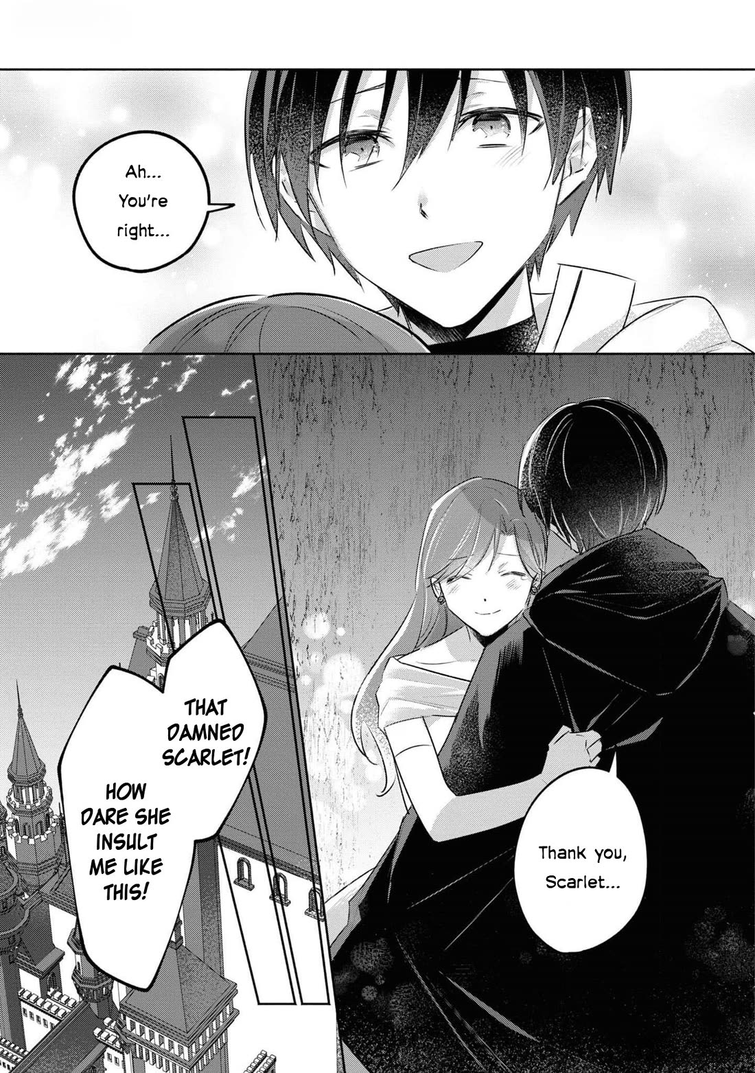 Though I May Be a Villainess, I'll Show You I Can Obtain Happiness! Chapter 11.4 page 34 - Vol.11 Chapter 4: The Scarlet Villainess Dyes the Rose of Pitch Black